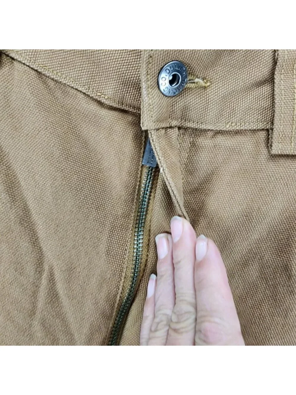 Duluth Pants Mens 40x30 Brown Double Knee Cotton Mid Rise Cargo